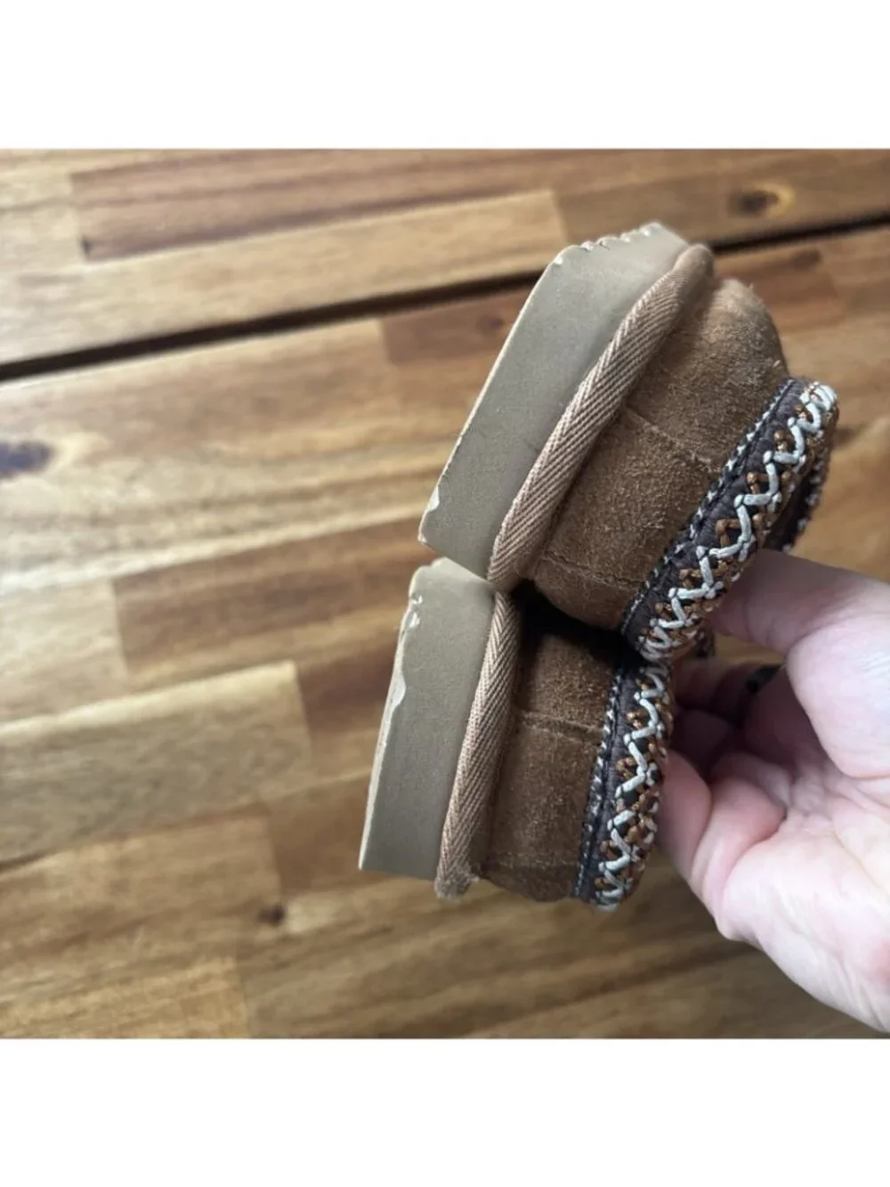 UGG Tasman II Slippers Toddler Size 9 Shoes‎ Chestnut Suede Slip On Minimalist